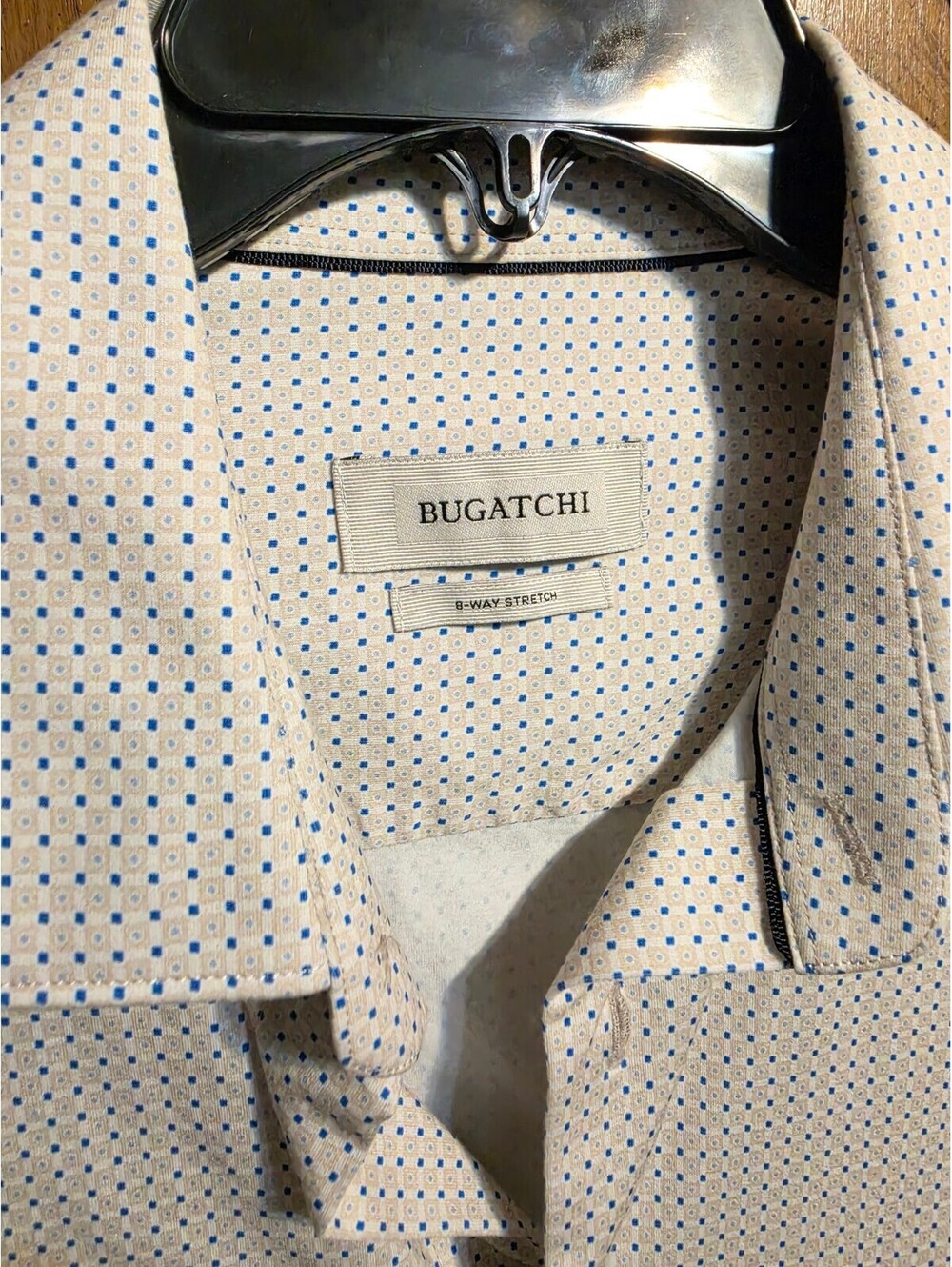Bugatchi 8-Way Stretch Men's Dress Shirt Size L, Long Sleeve